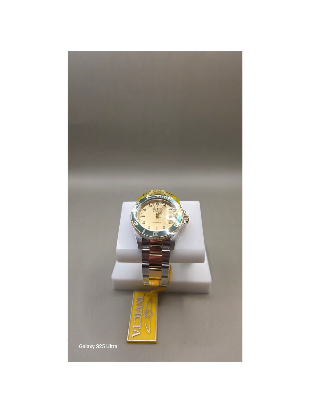 Invicta Two-Tone Stainless Steel and Gold Watch with Date